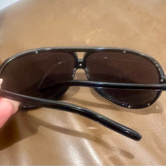 RARE DIOR Homme Oversized Black Aviator Shield Mens Women’s unisex Sunglasses - Picture 6 of 7